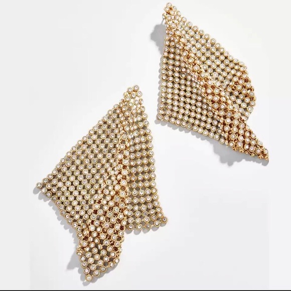 2/$35🖤 ZARA Long Copper Rhinestone Mesh Earrings - Picture 2 of 4